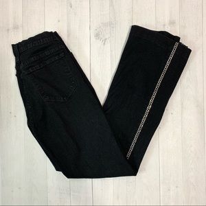 NYDJ Black Bling Straight Leg Hi Rise Jeans Sz 10